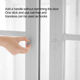 2Pcs Self Adhesive Knobs Acrylic No Drilling Mirror Cabinet Handles Clear Glass Drawer Knobs