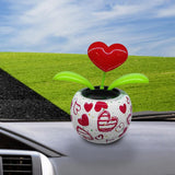 Solar Powered Dancing Flowers Swinging Ornament Electric Bobblehead Solar Flowers Toy for Car Home Decoration Gift