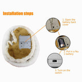 Realistic Sleeping Cat Toy Breathing Cat Stuffed Animal Doll with Mat Plush Toys for Children Home Ornament - Side View
