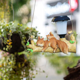 Solar Hanging Lanterns Cute Solar Garden Light Outdoor Solar Powered Lights IP65 Waterproof LED Light for Table Patio Yard Pathway - Close-Up Angle