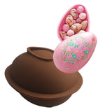 3D Easter Egg Chocolate Silicone Mold DIY Easter Surprise Mousse Moulds Baking Tool for Hot Chocolate Cocoa Bombs Cake - Rear View