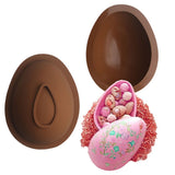 3D Easter Egg Chocolate Silicone Mold DIY Easter Surprise Mousse Moulds Baking Tool for Hot Chocolate Cocoa Bombs Cake - Close-Up Angle
