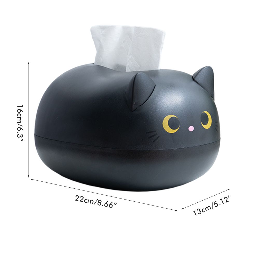 Cartoon Cat Tissue Box Desktop Paper Napkin Storage Box Paper Container Home Decoration