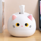 Cartoon Cat Tissue Box Desktop Paper Napkin Storage Box Paper Container Home Decoration