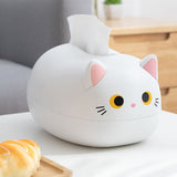 Cartoon Cat Tissue Box Desktop Paper Napkin Storage Box Paper Container Home Decoration