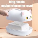 Cartoon Cat Tissue Box Desktop Paper Napkin Storage Box Paper Container Home Decoration - Extra Image