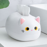 Cartoon Cat Tissue Box Desktop Paper Napkin Storage Box Paper Container Home Decoration