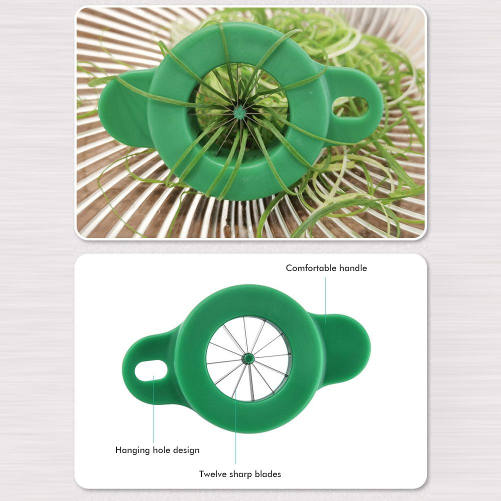 Household Stainless Steel Scallion Cutter Plum Blossom Shred Silk Cutter Sharp Onion Cutter Graters Kitchen Shred Accessories