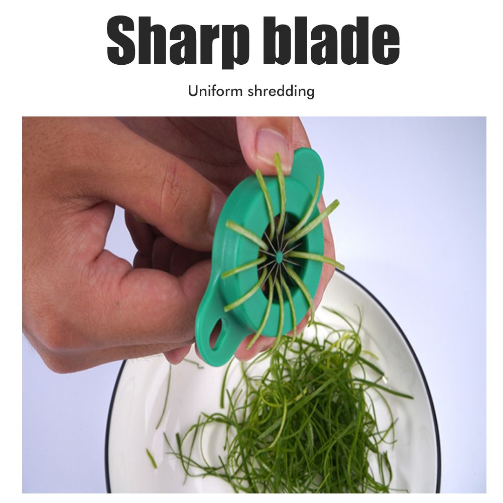 Household Stainless Steel Scallion Cutter Plum Blossom Shred Silk Cutter Sharp Onion Cutter Graters Kitchen Shred Accessories