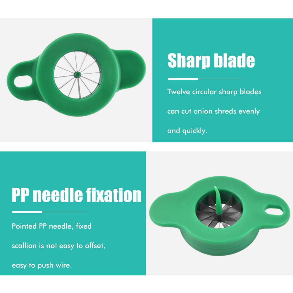 Household Stainless Steel Scallion Cutter Plum Blossom Shred Silk Cutter Sharp Onion Cutter Graters Kitchen Shred Accessories