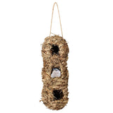 Hand Woven Hummingbird Houses Peanut Shape Natural Bird Nest Hut Straw Bird Nest Handmade Hanging Bird Hut for Window Home Garden