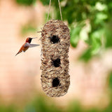 Hand Woven Hummingbird Houses Peanut Shape Natural Bird Nest Hut Straw Bird Nest Handmade Hanging Bird Hut for Window Home Garden - 45-Degree Angle
