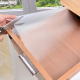 1 Roll Drawers Mat Shelf Liner for Kitchen Cabinet Oil Proof Closet Table Pad Moisture Proof Cupboards Mat - 45-Degree Angle