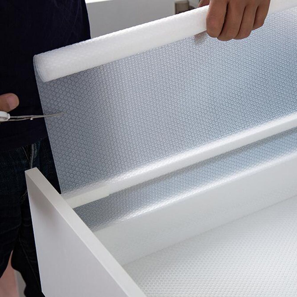 1 Roll Drawers Mat Shelf Liner for Kitchen Cabinet Oil Proof Closet Table Pad Moisture Proof Cupboards Mat