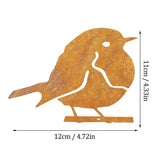 Garden Art Silhouette Bird Shaped Artwork Decoration Garden Metal Animal Outline Silhouette Decorative - Front View