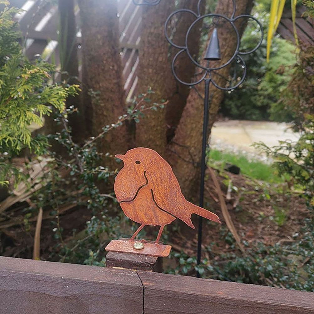 Garden Art Silhouette Bird Shaped Artwork Decoration Garden Metal Animal Outline Silhouette Decorative