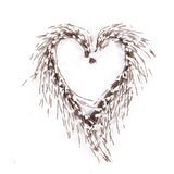 Valentine's Day Heart Wreath with Twigs and Light for Living Room Wall Staircase Door Decoration Wreath