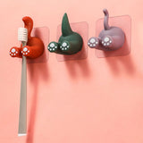 Cute Cartoon Animal Tail Wall Hooks Multi Purpose Sticky Hooks for Hanging Toothbrush Shower Home Wall Organizer