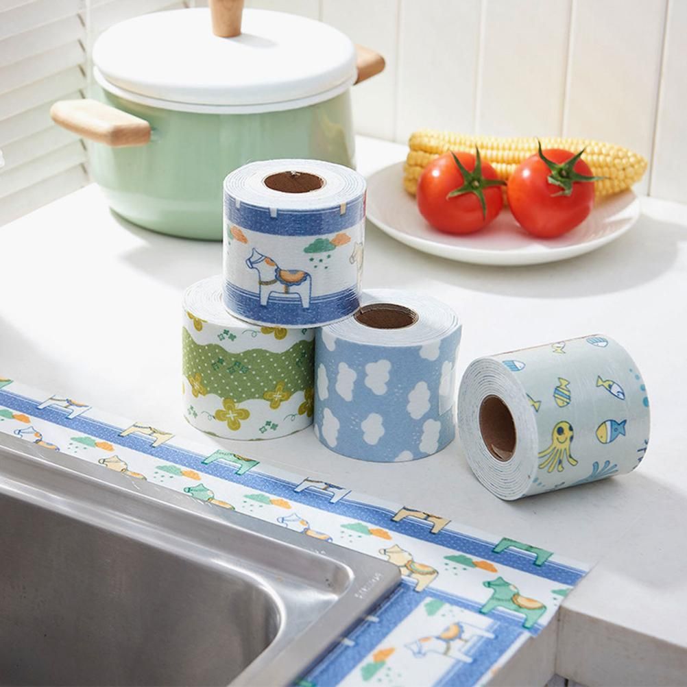 Waterproof Sealing Tape PVC Sink Bath Sealing Strip Tape for Kitchen Bathroom Adhesive Sealing Tape Seam Stickers