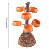 Snack Bowl Holder Halloween Pumpkin Snack Bowl Rack Witch Broom Decor Dessert Bowl Stand for Dining Table - Extra Image