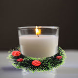 Candle Wreath Christmas Wreath Christmas Tree Wreath Candle Garland - Close-Up Angle