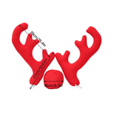 Reindeer Antlers Kit For Car Festive Christmas Car Decorations - Top-Down View