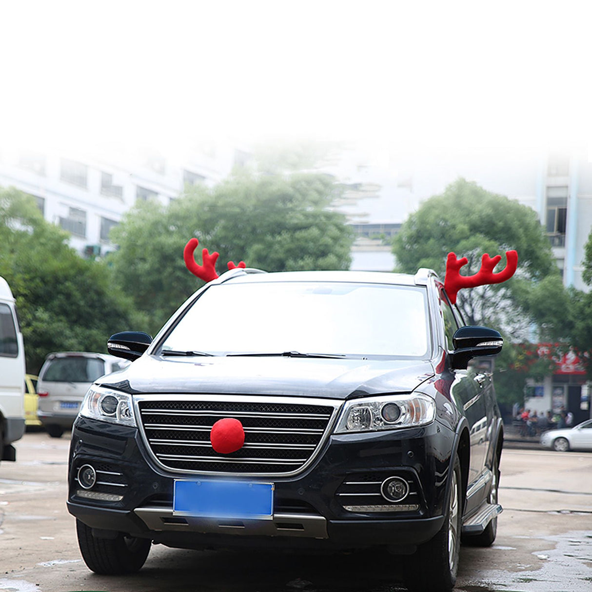 Reindeer Antlers Kit For Car Festive Christmas Car Decorations