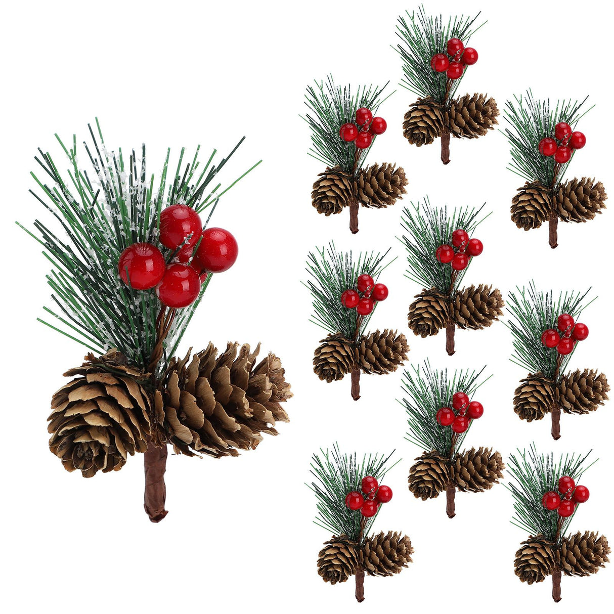 Mini Christmas Tree Accessories Pine Cones Pine Branches Christmas Decorations Small Flower Arrangements