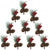 Mini Christmas Tree Accessories Pine Cones Pine Branches Christmas Decorations Small Flower Arrangements