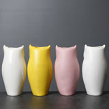 Flower Pots Nordic Modern Vase Decoration Owl Decorative Ceramic Desktop Crafts Ornament