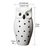 Flower Pots Nordic Modern Vase Decoration Owl Decorative Ceramic Desktop Crafts Ornament - Rear View