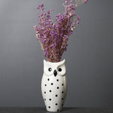 Flower Pots Nordic Modern Vase Decoration Owl Decorative Ceramic Desktop Crafts Ornament