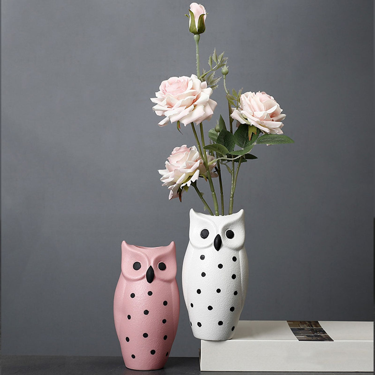 Flower Pots Nordic Modern Vase Decoration Owl Decorative Ceramic Desktop Crafts Ornament