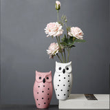 Flower Pots Nordic Modern Vase Decoration Owl Decorative Ceramic Desktop Crafts Ornament - Extra Image