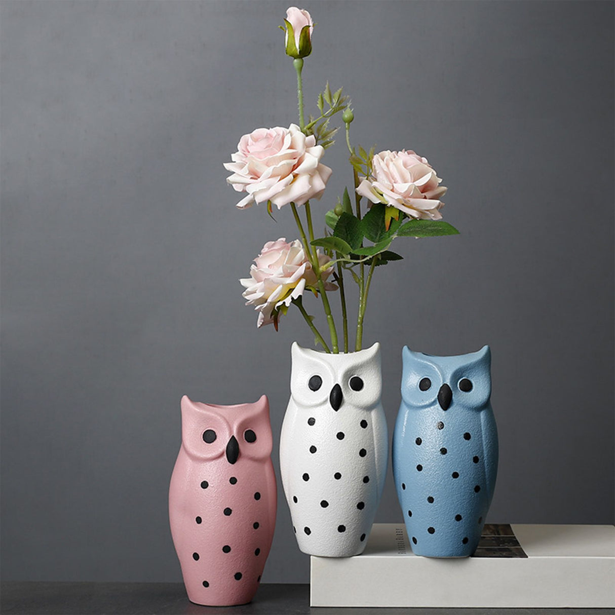 Flower Pots Nordic Modern Vase Decoration Owl Decorative Ceramic Desktop Crafts Ornament