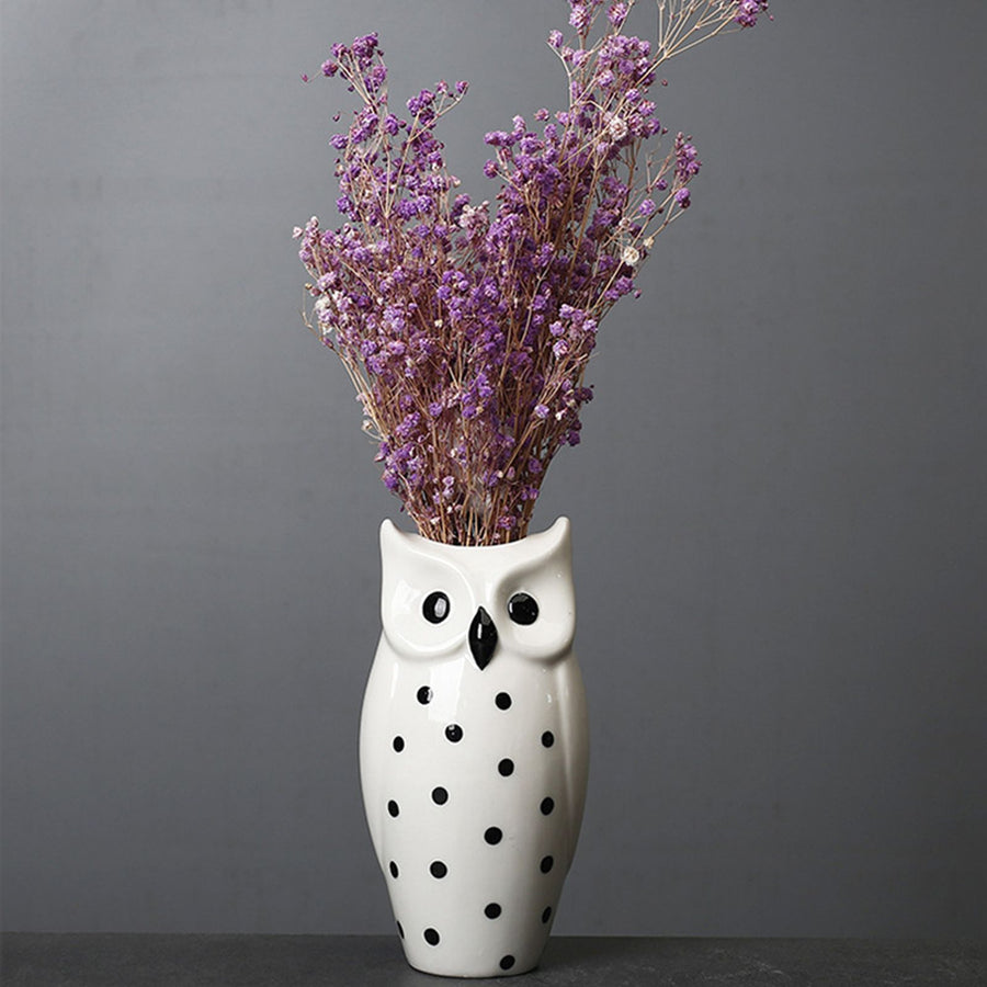 Flower Pots Nordic Modern Vase Decoration Owl Decorative Ceramic Desktop Crafts Ornament