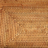 Rattan Storage Basket Desktop Utility Organizer Woven Storage Basket for Coffee Table