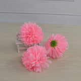 50pcs Artificial Marigold Flowers Fake Flower Heads Garland for Wedding Home Christmas Decor Creamy 10cm - 45-Degree Angle