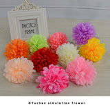 50pcs Artificial Marigold Flowers Fake Flower Heads Garland for Wedding Home Christmas Decor Creamy 10cm