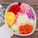 50pcs Artificial Marigold Flowers Fake Flower Heads Garland for Wedding Home Christmas Decor Creamy 10cm - Extra Image