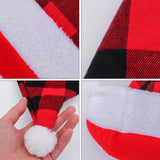 Plaid Christmas Hat Linen Adult Christmas Hat Xmas Holiday Hat Christmas Decorative Hat