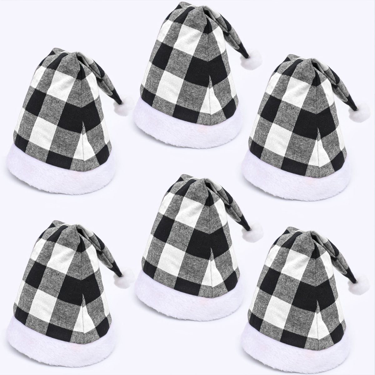 Plaid Christmas Hat Linen Adult Christmas Hat Xmas Holiday Hat Christmas Decorative Hat