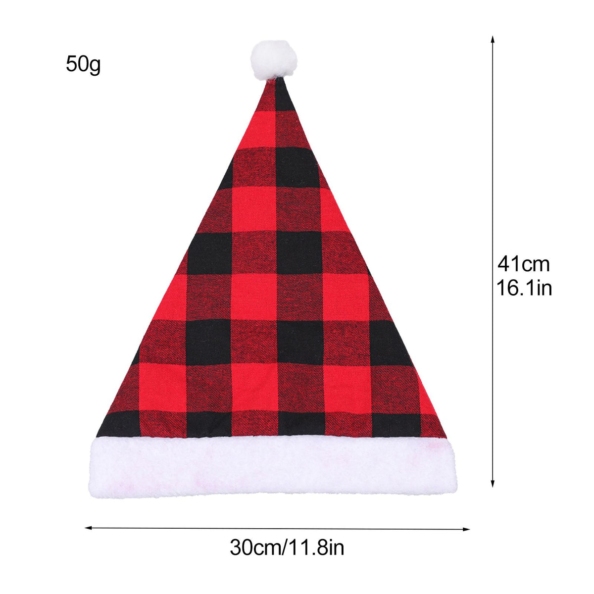 Plaid Christmas Hat Linen Adult Christmas Hat Xmas Holiday Hat Christmas Decorative Hat