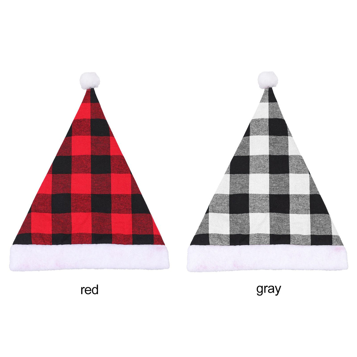 Plaid Christmas Hat Linen Adult Christmas Hat Xmas Holiday Hat Christmas Decorative Hat