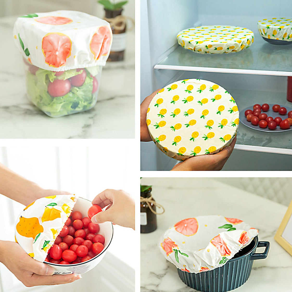 Bowl Covers Reusable Bowl Covers Elastic Food Storage Covers Bowl Covers Reusable Lids for Food Fruits Leftover