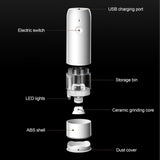 Electric Pepper Grinder Black Usb Charging High Hardness Wear Resistant Automatic Pepper Mill Grinder For Kitchen Restaurant