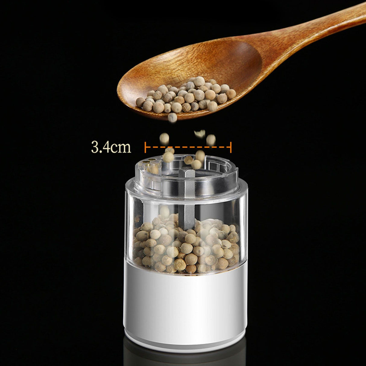 Electric Pepper Grinder Black Usb Charging High Hardness Wear Resistant Automatic Pepper Mill Grinder For Kitchen Restaurant