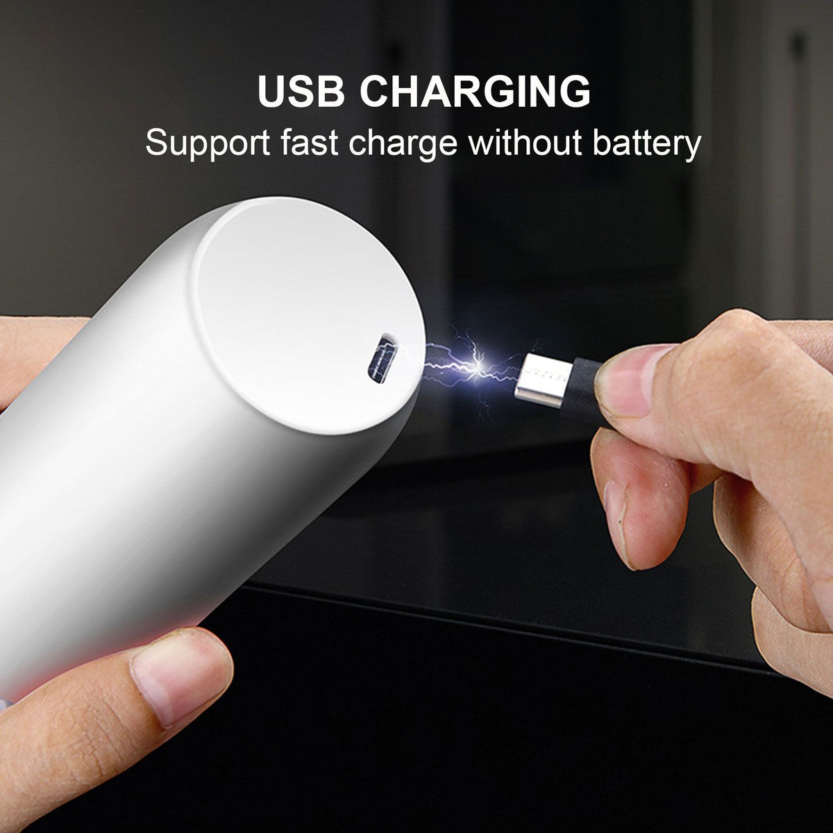 Electric Pepper Grinder Black Usb Charging High Hardness Wear Resistant Automatic Pepper Mill Grinder For Kitchen Restaurant