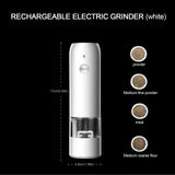 Electric Pepper Grinder Black Usb Charging High Hardness Wear Resistant Automatic Pepper Mill Grinder For Kitchen Restaurant - Extra Image