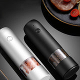 Electric Pepper Grinder Black Usb Charging High Hardness Wear Resistant Automatic Pepper Mill Grinder For Kitchen Restaurant - Extra Image